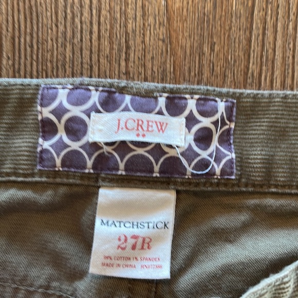 J Crew Matchstick Corduroy Pants Like New 27R - Picture 2 of 3